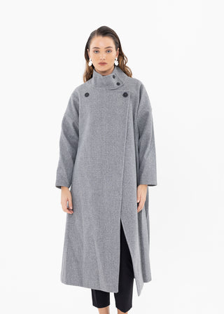 KAYRA GRANDAD COLLAR COAT