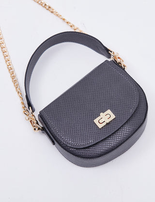 Hand Bag With Metal Detail B20 CNT31 Grey