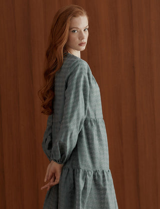 HOUNDSTOOTH CHECKERED BLOUSE