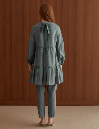 HOUNDSTOOTH CHECKERED BLOUSE