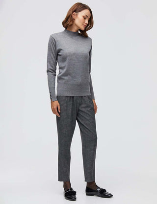 Basic Knit Blouse Grey