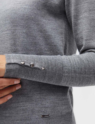 Basic Knit Blouse Grey