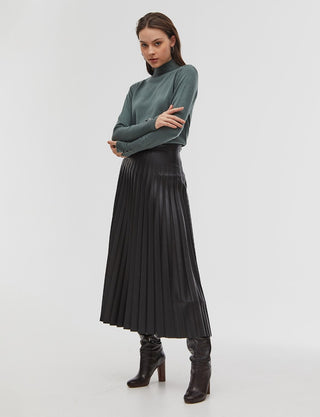 Basic Knit Blouse Musty Green