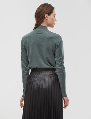 Basic Knit Blouse Musty Green