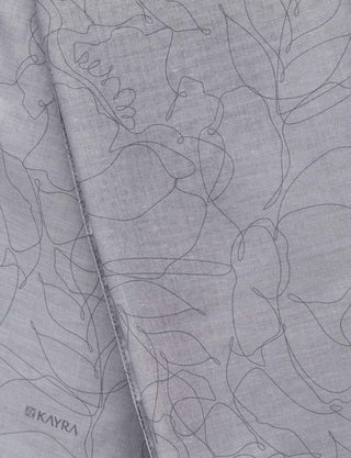 Digital Patterned Shawl Grey