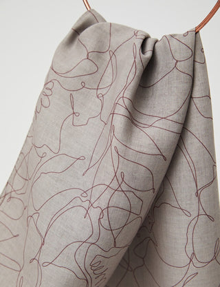 Digital Patterned Shawl Beige