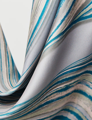 Abstract Patterned PES Scarf Green