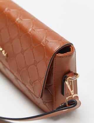 Monogram Printed Clamshell Bag Tobacco