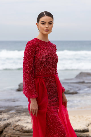 TIARA PEARL EVENING DRESS