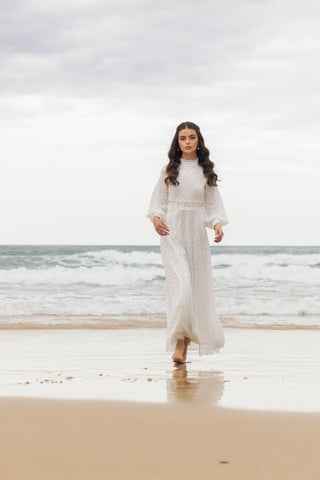 CLEMATIS BALLOON SLEEVE DRESS