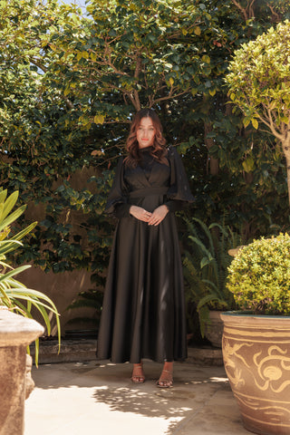 ELIZA SATEEN MAXI DRESS