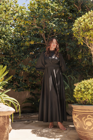 ELIZA SATEEN MAXI DRESS