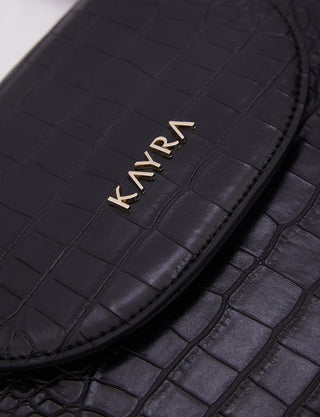 Croco Patterned Bag A20 CNT10 Black