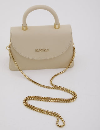 Faux Leather Bag With Magnetic Closure A20 CNT40 Beige