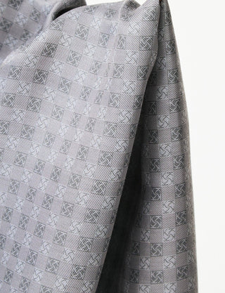 Digital Print Monogram Shawl Grey
