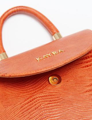 CROCO PATTERN FLAP BAG