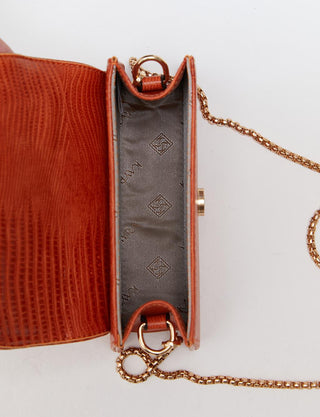 CROCO PATTERN FLAP BAG