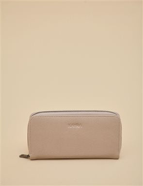 Artificial Leather Wallet Beige