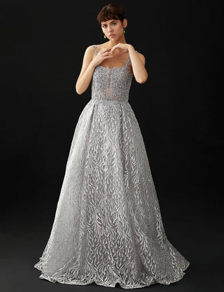 Tiara Stone Embodied Evening Dress - Lilac